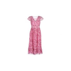 Sukienki długie MICHAEL Michael Kors ENCHANTED BLOOMS DR. Różowe sukienki damskie MICHAEL Michael Kors, bez wzorów, bez kołnierzyka, bez rękawów, długie. Za 807,20 zł.