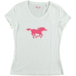 Mustang T-Shirt Damski Logo L Biały. Białe t-shirty damskie marki Mustang, l, z okrągłym kołnierzem. Za 78,00 zł.