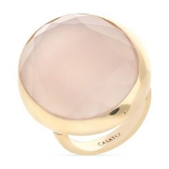 Wspaniały Pierścionek Złoty - złoto 750, Brylant 0,05ct,chalcedon. Żółte pierścionki damskie W.KRUK, z brylantem, złote. Za 11490,00 zł.
