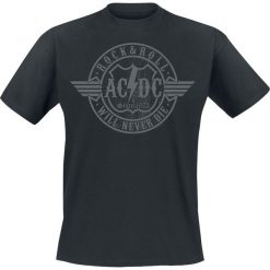 AC/DC Rock & Roll - Will Never Die T-Shirt czarny. Czarne t-shirty męskie marki AC/DC, xl, z napisami. Za 89,90 zł.