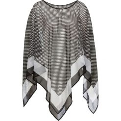 Poncho bonprix czarno-biały wzorzysty. Czarne żakiety damskie bonprix, bez wzorów. Za 74,99 zł.