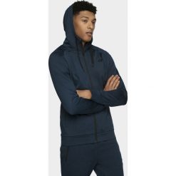 Bluza treningowa męska. Pomarańczowe bluzy męskie s, bez wzorów, z dzianiny, z kapturem, bez rękawów, z kapturem. Za 159,99 zł.