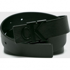 Calvin Klein - Pasek skórzany. Szare paski damskie Calvin Klein, w paski, z materiału. Za 219,90 zł.