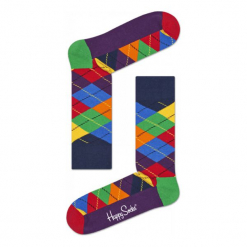 Skarpety Happy Socks Argyle (ARY01-6002). Brązowe skarpetki męskie Happy Socks, z bawełny. Za 20,99 zł.