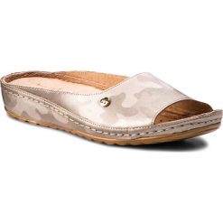 Klapki MACIEJKA - 02628-04/00-1 Złote Moro. Pomarańczowe klapki damskie Maciejka, moro, ze skóry, bez obcasa. W wyprzedaży za 159,00 zł.