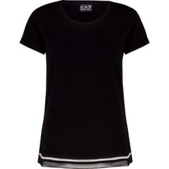 T-shirt EA7 EMPORIO ARMANI. Czarne bluzki damskie EA7 Emporio Armani, bez wzorów, z bawełny, z okrągłym kołnierzem, bez rękawów. W wyprzedaży za 252,00 zł.