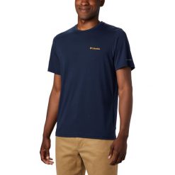 Koszulka Columbia Maxtrail™ SS Logo Tee 1883433464. Niebieskie koszulki męskie Columbia, xxl, bez wzorów, bez kołnierzyka, bez rękawów. Za 126,99 zł.