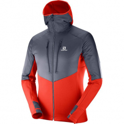 Kurtka funkcyjna "Drifter Air" w kolorze antracytowo-czerwonym. Czerwone kurtki męskie marki Salomon, sportowe. W wyprzedaży za 454,95 zł.