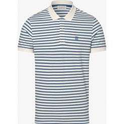 Selected - Męska koszulka polo – Slharo, biały. Białe koszulki męskie Selected, xl, w paski, bez rękawów. Za 109,95 zł.