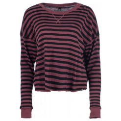 FOX T-Shirt Damski Striped Out Thermal Corp L Burgundowy. Czerwone koszulki damskie marki FOX, l, w paski, bez kołnierzyka. W wyprzedaży za 126,00 zł.