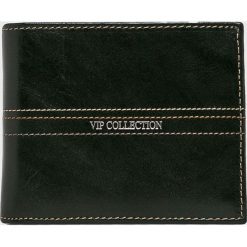 VIP COLLECTION - Portfel skórzany Palermo. Czarne portfele męskie marki VIP COLLECTION, bez wzorów, ze skóry. W wyprzedaży za 129,90 zł.