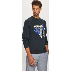 Armani Exchange - Bluza. Niebieskie bluzy męskie Armani Exchange, xl, z nadrukiem, z bawełny, z okrągłym kołnierzem, bez rękawów, bez kaptura. W wyprzedaży za 429,90 zł.