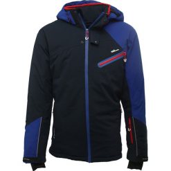 Kurtka narciarska w kolorze granatowym. Niebieskie kurtki męskie Peak Mountain, m, bez wzorów, bez kaptura, narciarskie. W wyprzedaży za 404,95 zł.