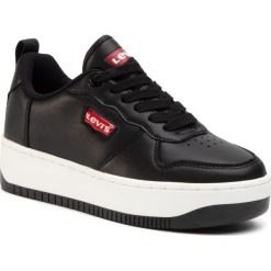 Sneakersy LEVI'S - VQUE0011S Black 0003. Czarne trampki chłopięce bez wzorów, ze skóry ekologicznej, na sznurówki. W wyprzedaży za 219,00 zł.