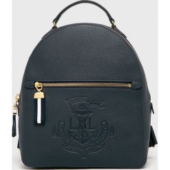 Lauren Ralph Lauren - Plecak skórzany. Niebieskie plecaki damskie Lauren Ralph Lauren, bez wzorów, z poliesteru. W wyprzedaży za 899,90 zł.