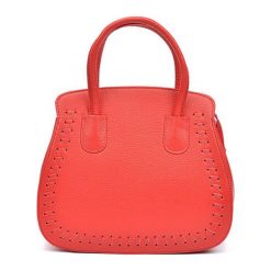 Torebki klasyczne damskie: Skórzana torebka w kolorze czerwonym – (S)26 x (W)29 x (G)13 cm