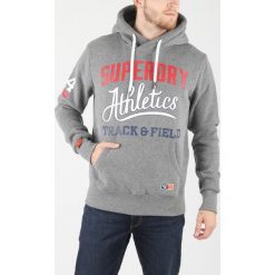SuperDry Bluza Szary. Szare bluzy męskie Superdry, l, z haftami, z bawełny, bez kołnierzyka, bez rękawów, bez kaptura. Za 438,95 zł.