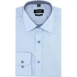 Koszula bexley 2627/1 długi rękaw slim fit niebieski. Niebieskie koszule męskie Recman, m, bez wzorów, bez kołnierzyka, z długim rękawem. Za 129,00 zł.