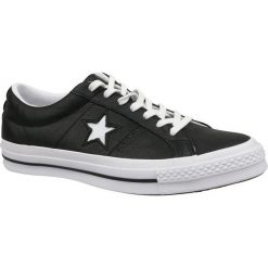 Converse One Star Ox 163385c 42 Czarne. Czarne buty sportowe męskie marki Converse, ze skóry, bez zapięcia. W wyprzedaży za 349,99 zł.