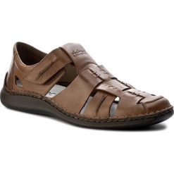 Sandały męskie skórzane: Sandały RIEKER – 05275-26 Brown