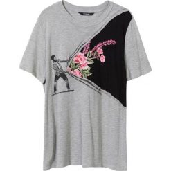 Desigual koszulka damska Ts Faith M szara. Szare koszulki damskie Desigual, m. Za 179,00 zł.
