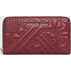 Versace Jeans - Portfel. Czerwone portfele damskie Versace Jeans, z jeansu. W wyprzedaży za 259,90 zł.