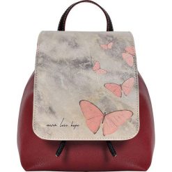 Plecaki damskie: Plecak „Never Lose Hope” w kolorze czerwono-szarym – 23 x 27 x 12 cm