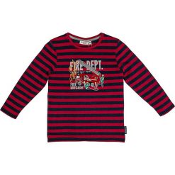 Koszulka "Fire" w kolorze czerwono-czarnym. Czerwone t-shirty chłopięce Salt and Pepper, z nadrukiem, z bawełny, z długim rękawem. W wyprzedaży za 37,95 zł.