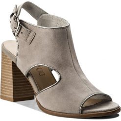 Sandały LASOCKI - 8110-01 Szary. Szare klapki damskie Lasocki, bez wzorów, ze skóry, bez obcasa, na obcasie. Za 169,99 zł.