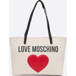 Love Moschino - Torebka. Szare torebki klasyczne damskie Love Moschino, z materiału, duże. W wyprzedaży za 429,90 zł.