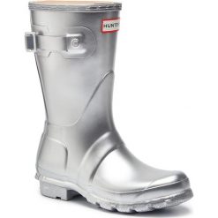 Kalosze HUNTER - Original Short WFS1000RMA Silver. Szare kalosze damskie Hunter, z aplikacjami, z tworzywa sztucznego. Za 499,00 zł.