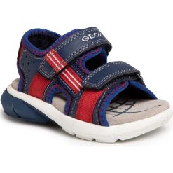 Sandały GEOX - B.S Flexyper B.A B022UA 0FE14 C0735 M Navy/Red. Niebieskie sandały chłopięce Geox, ze skóry ekologicznej, bez zapięcia. W wyprzedaży za 179,00 zł.