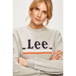 Lee - Bluza. Szare bluzy damskie Lee, s, z nadrukiem, z bawełny, bez rękawów, bez kaptura. Za 239,90 zł.