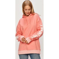 Vans - Bluza. Różowe bluzy damskie Vans, s, z nadrukiem, z bawełny, bez rękawów, z kapturem. Za 319,90 zł.