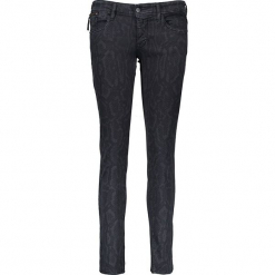 Dżinsy "Luz" - Skinny fit - w kolorze antracytowym. Szare rurki damskie Replay, z aplikacjami. W wyprzedaży za 260,95 zł.