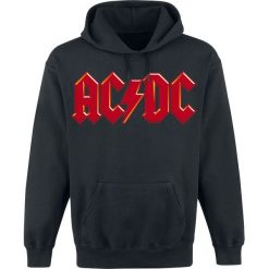 AC/DC Red Logo Bluza z kapturem czarny. Czarne bluzy męskie rozpinane marki AC/DC, l, z kapturem. Za 121,90 zł.