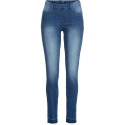 Jegginsy SKINNY bonprix niebieski "stone”. Niebieskie jeansy damskie bonprix, bez wzorów, z jeansu. Za 74,99 zł.