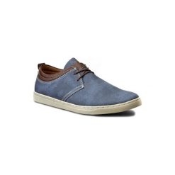 GINO LANETTI M17SS151-1. Niebieskie półbuty męskie Gino Lanetti, bez wzorów, ze skóry ekologicznej, bez zapięcia. Za 99,99 zł.