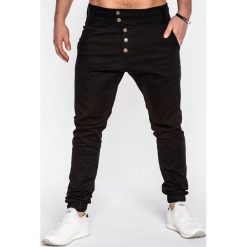 Joggery męskie: SPODNIE MĘSKIE JOGGERY P480 – CZARNE