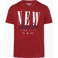 Jack & Jones - T-shirt męski, czerwony. Czerwone t-shirty męskie Jack & Jones, xl, bez wzorów, z bawełny, eleganckie, bez kołnierzyka. Za 59,95 zł.