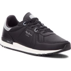 Sneakersy PEPE JEANS - Tinker PMS30486 Black 999. Czarne sneakersy męskie Pepe Jeans, na co dzień, bez wzorów, z jeansu, eleganckie, bez zapięcia. W wyprzedaży za 239,00 zł.