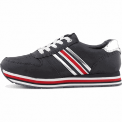 Tom Tailor tenisówki damskie 8095501 39 ciemnoniebieskie. Niebieskie trampki i tenisówki damskie Tom Tailor, w paski, ze skóry, z paskami. W wyprzedaży za 179,00 zł.