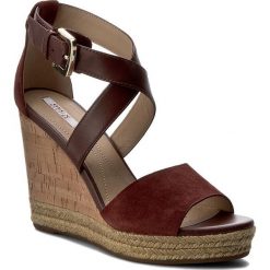 Espadryle GEOX - D Janira E D72P6E 02243 C6007 Brąz. Brązowe espadryle damskie marki Geox, ze skóry, na obcasie. W wyprzedaży za 319,00 zł.