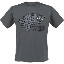 Gra o Tron Winter Is Coming T-Shirt ciemnoszary. Szare koszulki męskie marki Gra o Tron, na zimę, l, z nadrukiem, bez kołnierzyka. Za 74,90 zł.