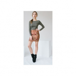 CEGLASTA SPÓDNICA Z ŻAKARDU. Czerwone spódniczki Klaudyna cerklewicz fashion, l, z żakardem, dopasowane. Za 269,00 zł.
