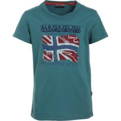 Napapijri SOLEX Tshirt z nadrukiem dark green. Zielone t-shirty męskie z nadrukiem Napapijri, z bawełny. Za 149,00 zł.