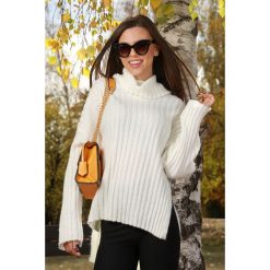 Sweter damski VERIZA. Białe bluzy damskie Sweter damski VERIZA, s, bez wzorów. W wyprzedaży za 59,00 zł.