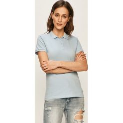 Wrangler - T-shirt. Niebieskie bluzki damskie Wrangler, s, bez wzorów, z bawełny, casualowe, bez kołnierzyka, z krótkim rękawem. W wyprzedaży za 69,90 zł.