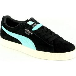 Sneakersy "Diamond Suede" w kolorze czarnym. Czarne trampki męskie Puma, na sznurówki. W wyprzedaży za 107,95 zł.