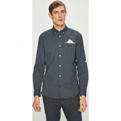 Jack & Jones - Koszula. Niebieskie koszule męskie Jack & Jones, s, bez wzorów, z elastanu, casualowe, button down, z długim rękawem. W wyprzedaży za 49,90 zł.